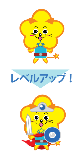 【指文字クエスト】の勇者のレベルアップ